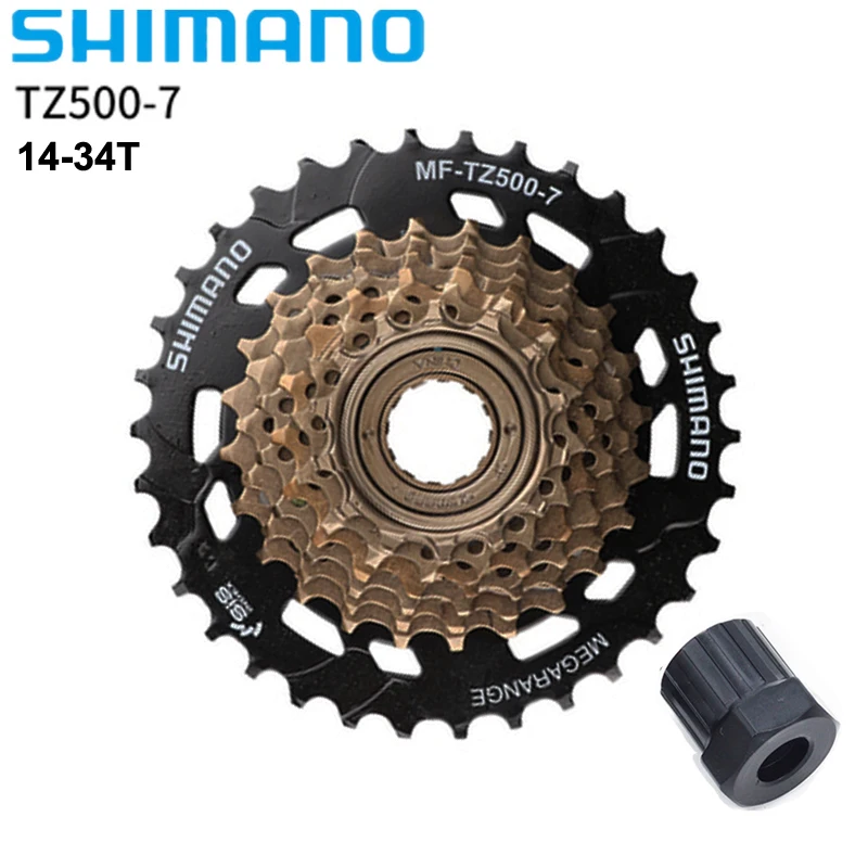 Shimano MF-TZ500-7 Bicycle Freewheel 14-34T Steel for MTB Road Folding Bike MF-TZ500 Cycling Bicycle Flywheel TZ500 Updated TZ21