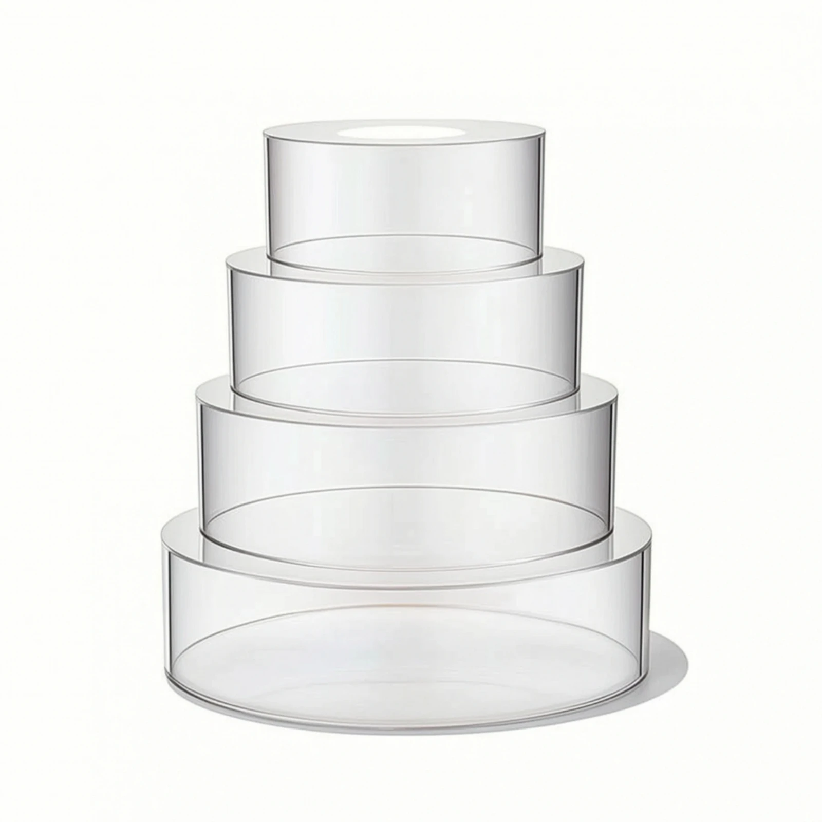Display Risers Set - Juego de 4 Cilindros Acrílicos Versátiles