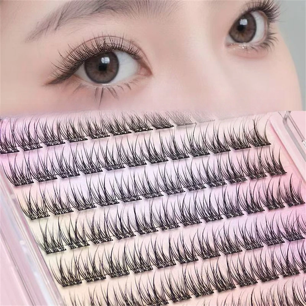 رموش ذاتية اللصق على شكل عباد الشمس - طراز "عين الكلب" المجعدة مقاس 12 مم لتكبير العين الطبيعية #1