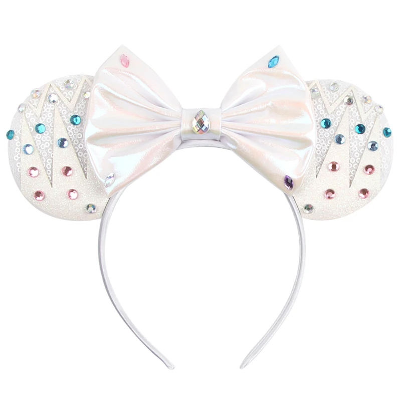 NEW Frozen Snowflake Mouse Ears Headband Girls Boys Sequin 5