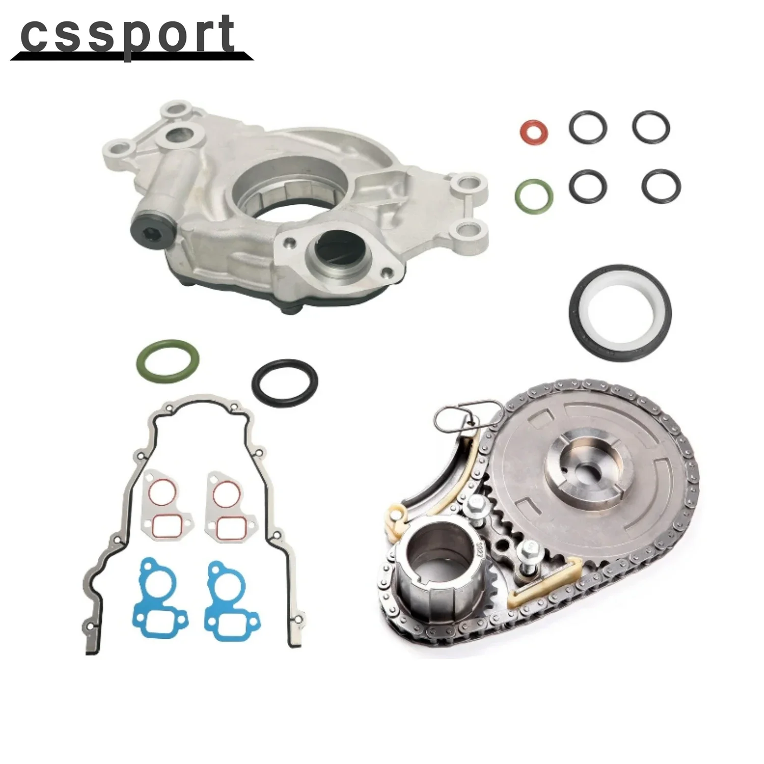 

12556582 12626407 TCS45993 12696357 12586665 Oil Pump Timing Chain Kit for 2007-2013 Chevy GMC Cadillac Buick 4.8 5.3 6.0 6.2L