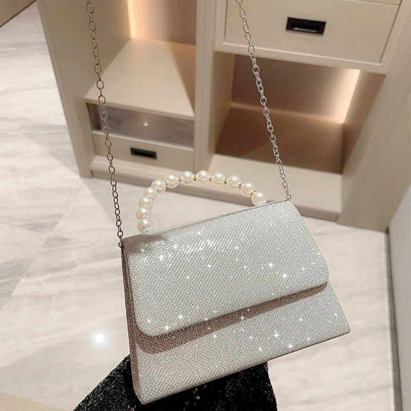 Glitter Purse Evening Bag Elegant Party BanquetWedding Clutches Lady Handbag Women Girl Cocktail Shoulder Bag