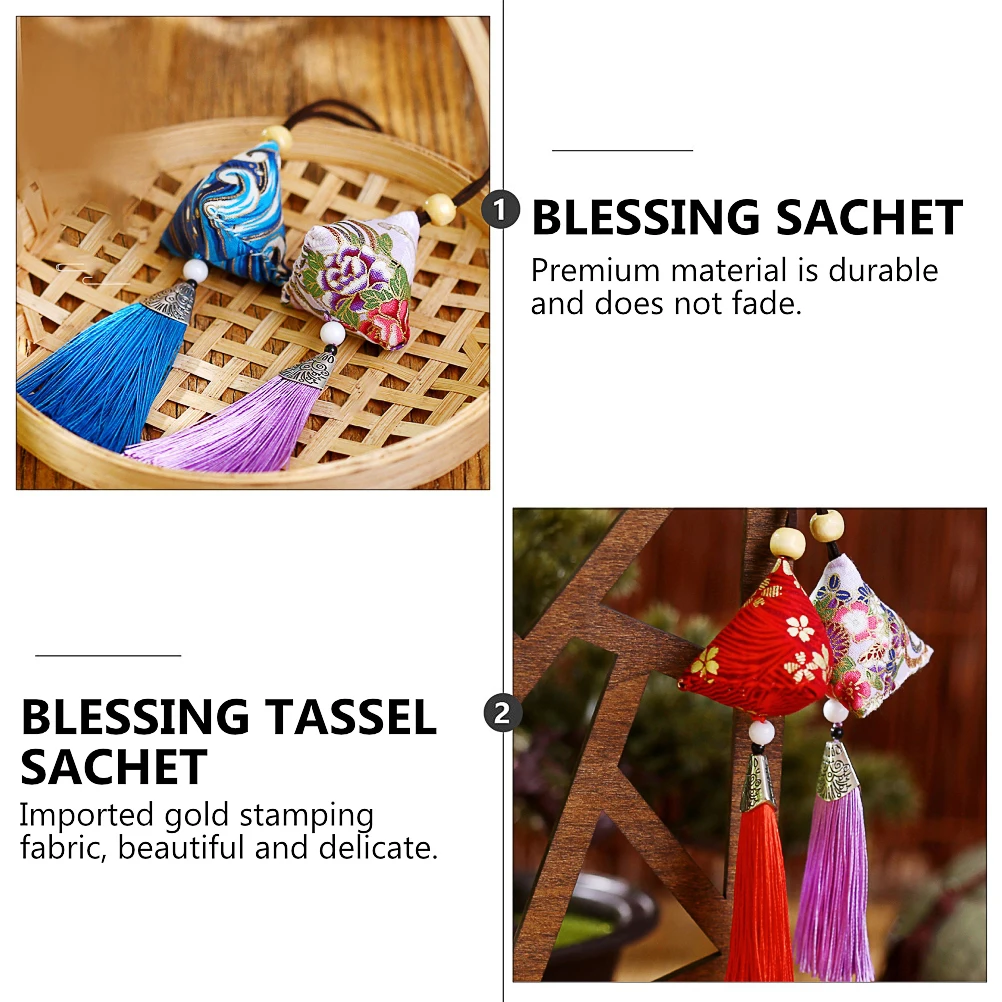 

Scented Sachets Bags Key Japanese Style Blessing Tassel Pendant Lavender Spice Gold Fabric H made Premium Material Air Freshener