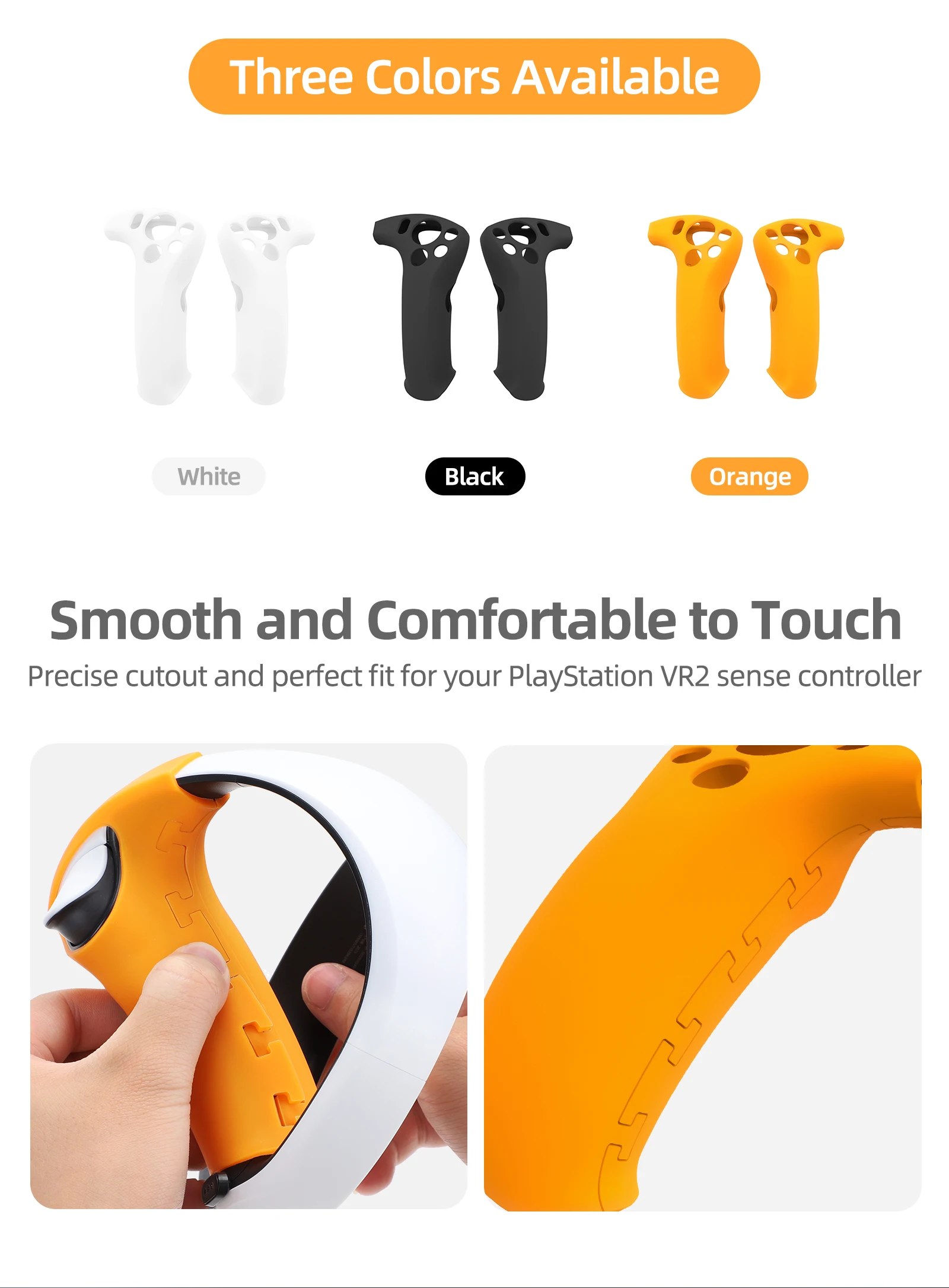 2 szt. Zapasowy uchwyt silikonowy pokrywa ochronna zapobiegający upadkom i zarysowaniom do akcesoriów PSVR2