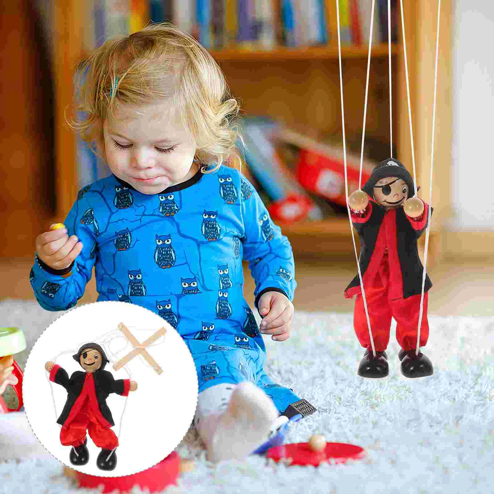 Marionnettes en bois 7,5 pour enfants, fournitures de spectacle de marionnettes, jouets pour enfants