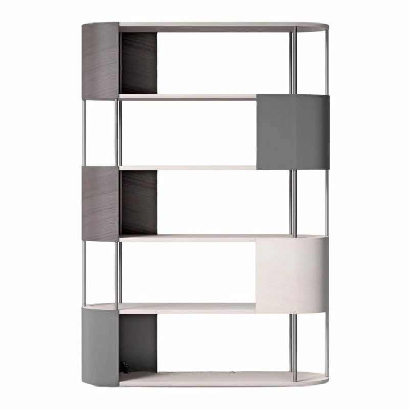 Nordic paint bookshelf floor-to-ceiling shelf multi-functional display shelf simple study bookshelf storage locker complete