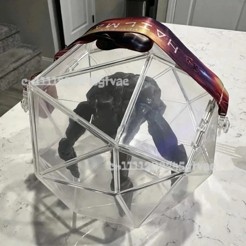 2026 Project Hail Mary Cubo de Palomitas Transparente con Figura de Rocky, Contenedor de Plástico para Palomitas, Artículos de Cine, Cubo para Snacks