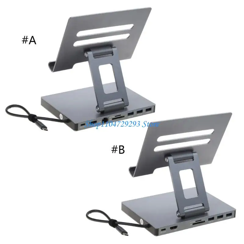 Y2GD 9 in 1 stazione docking Typc USB 2XHDMI4K USB3.0 5 Hub USB Hub porta laptop