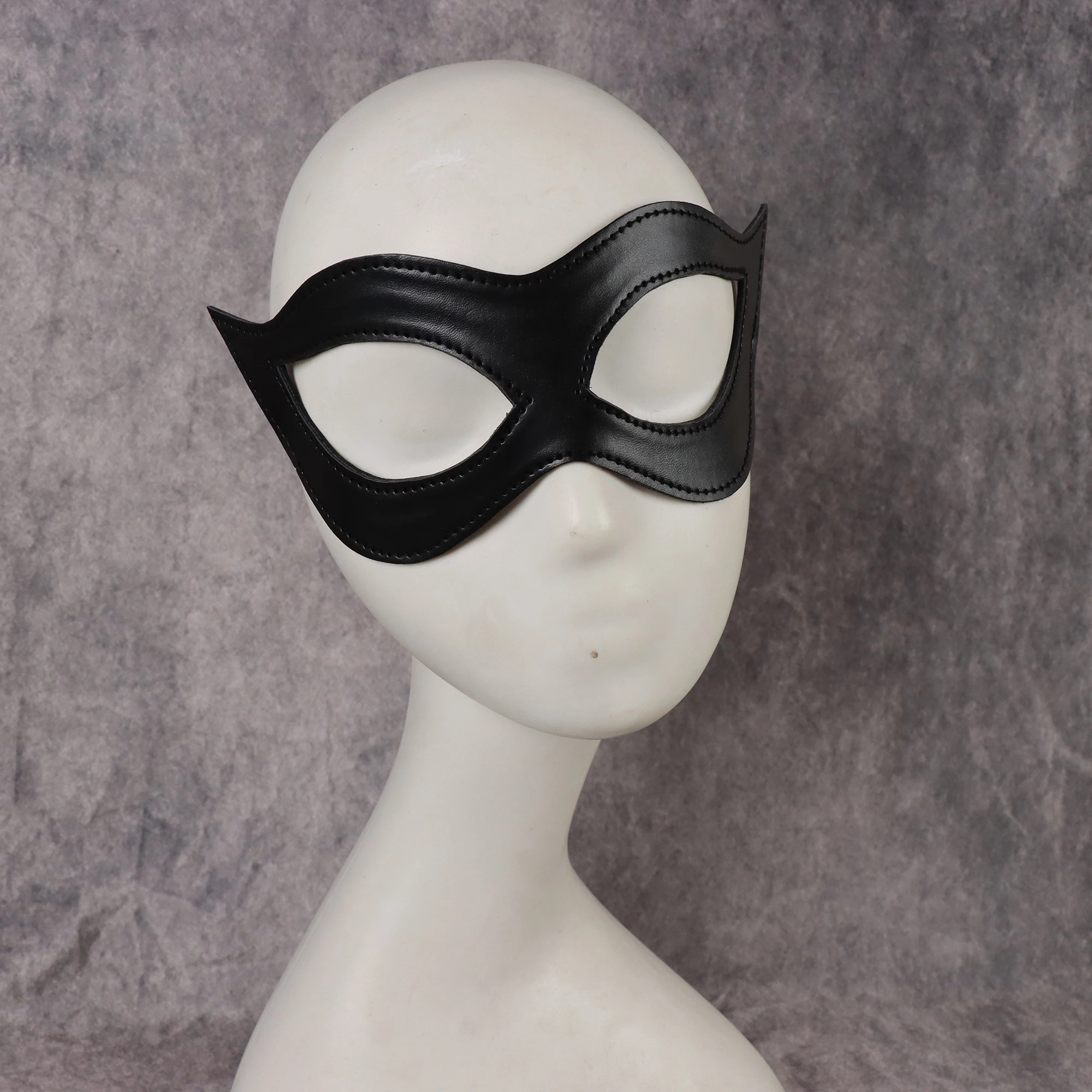 Negro gótico Harajuku Punk Sexy gato PU máscara de ojos de cuero máscara de mascarada Cosplay máscara de ojos bonita accesorios de juego de rol