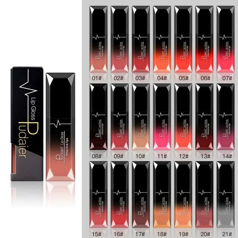 21 Colors Matte Lip Gloss Waterproof Nude Matte Velvet Glossy Hot Sale Liquid Lipstick Sexy Red Lip Tint  Lipgloss Makeup Gift