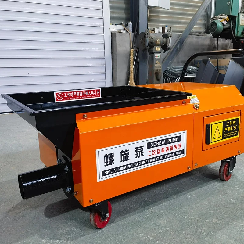 Small and Portable Electric Concrete Pump for Home Use New Condition 220V Motor Construction Plaster Machine