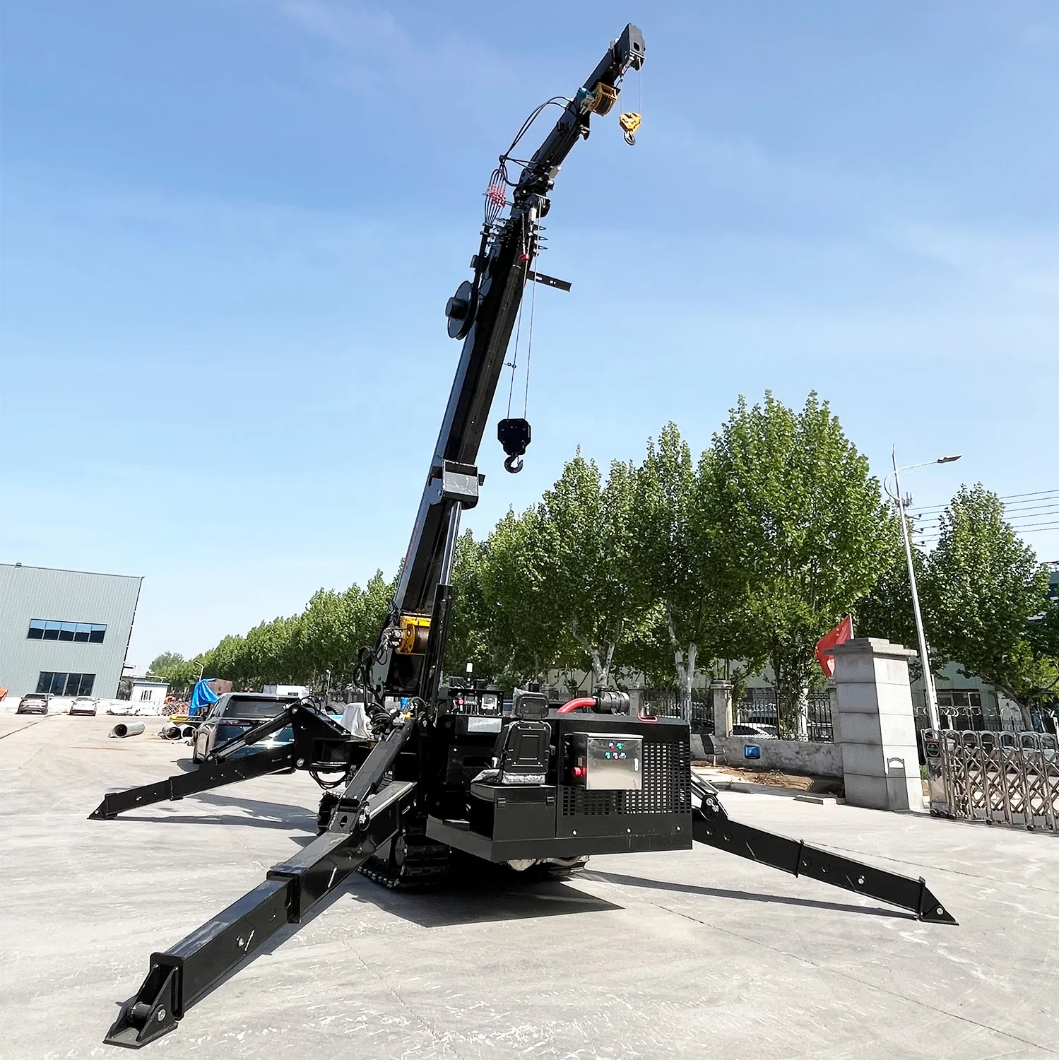 CustomizedHigh Cost Performance Diesel Electric 21m Spider Crane Multi-Functional Foldable Spider Crane With Man Basket