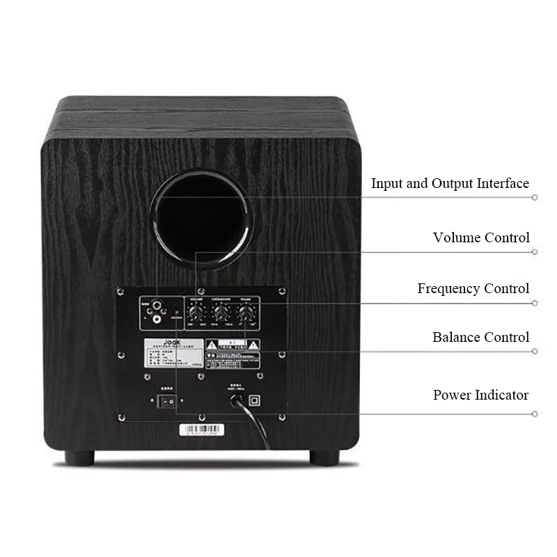 W3 10-inch Active Subwoofer with 180W High Power Output Built-in Toroidal Transformer Home-use Ultra-heavy Bass Speaker