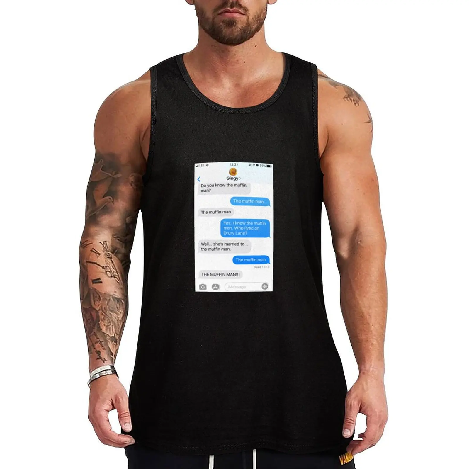 Do you know the muffin man? Tank Top Bodybuilding shirt Men's clothes Men's gym clothing bodybuilding men