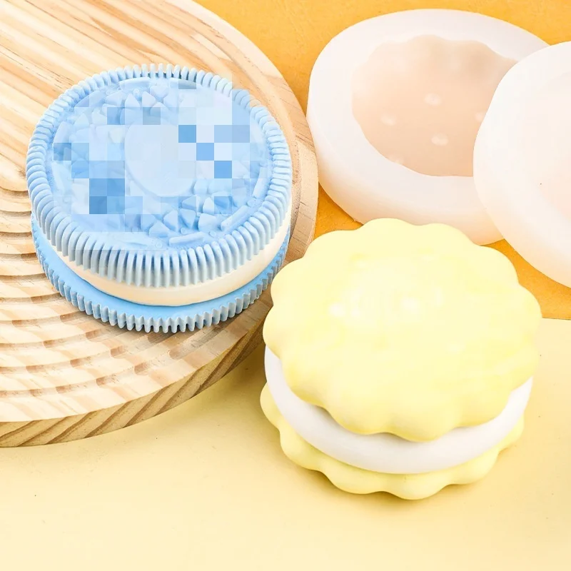 DIY Layered Sandwich Mousse Cake Mold 3/4 Inch Round Biscuit Chocolate Cookie Silicone Mold Household Kitchen Baking Accessories