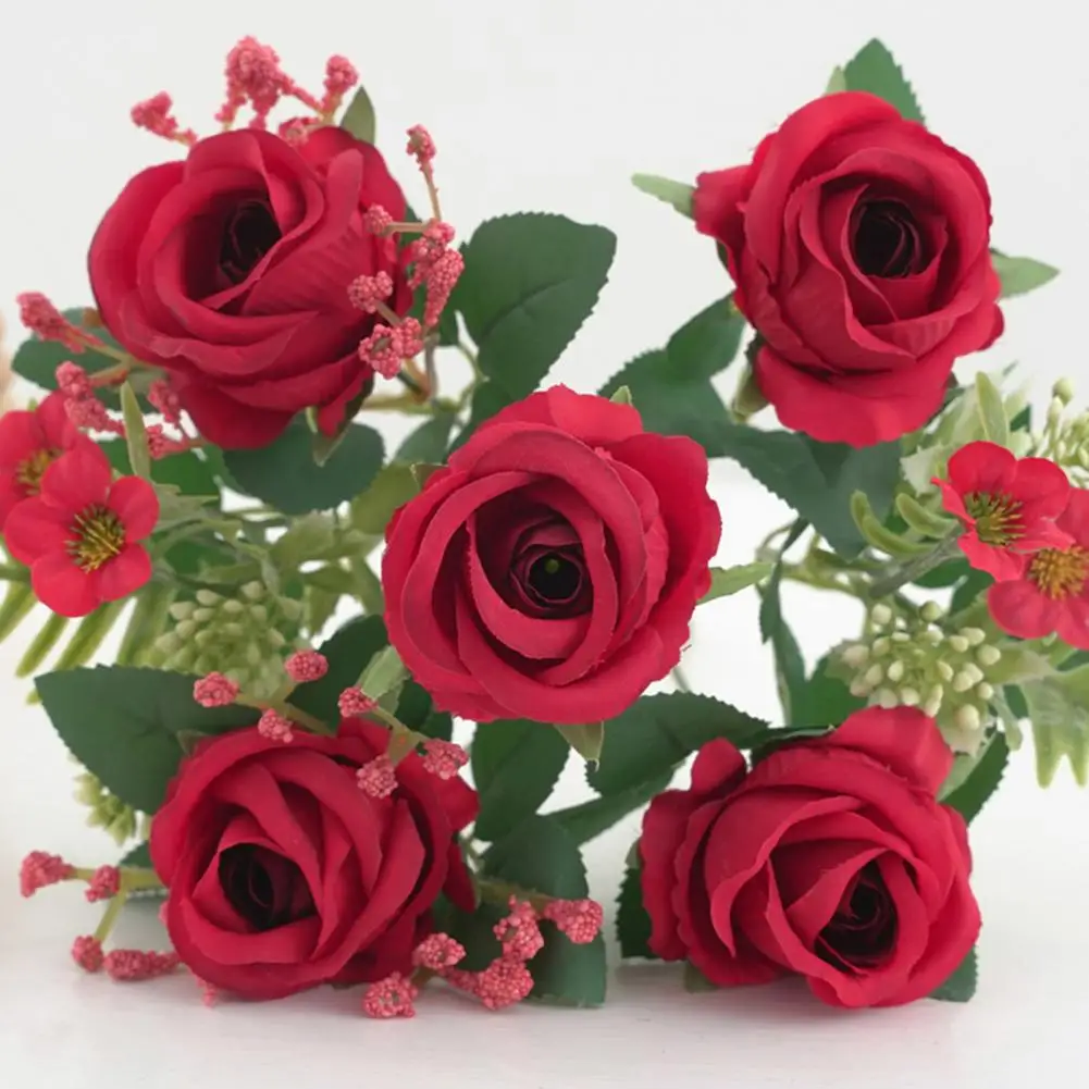 Maintenance-free Artificial Flowers Artificial Branch Long-lasting Realistic Artificial Flower Decor for Wedding Party Detailed