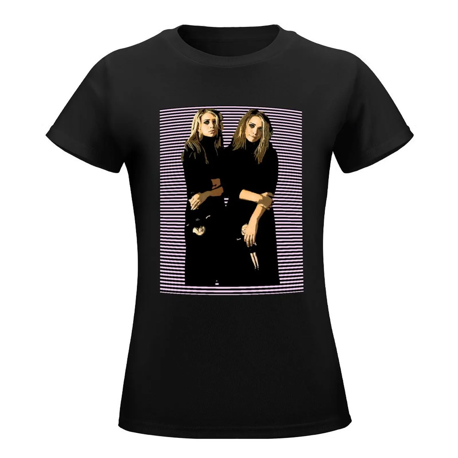 mary-kate and ashley olsen twins fan art T-Shirt cute clothes hippie clothes t shirts for Women loose fit