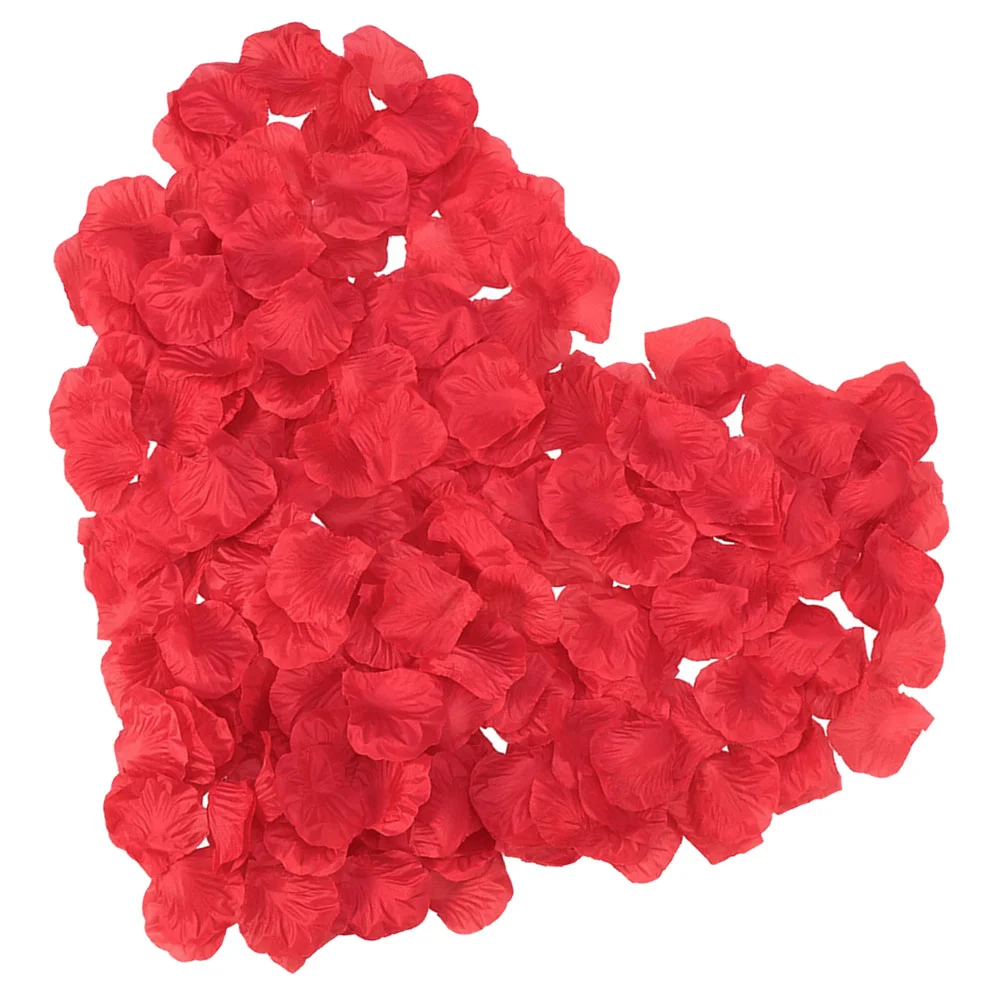 

1000 Pcs Artificial Petals Simulated Rose Flower Girl Red Simulation Non-woven Fabric Fake Stable Material