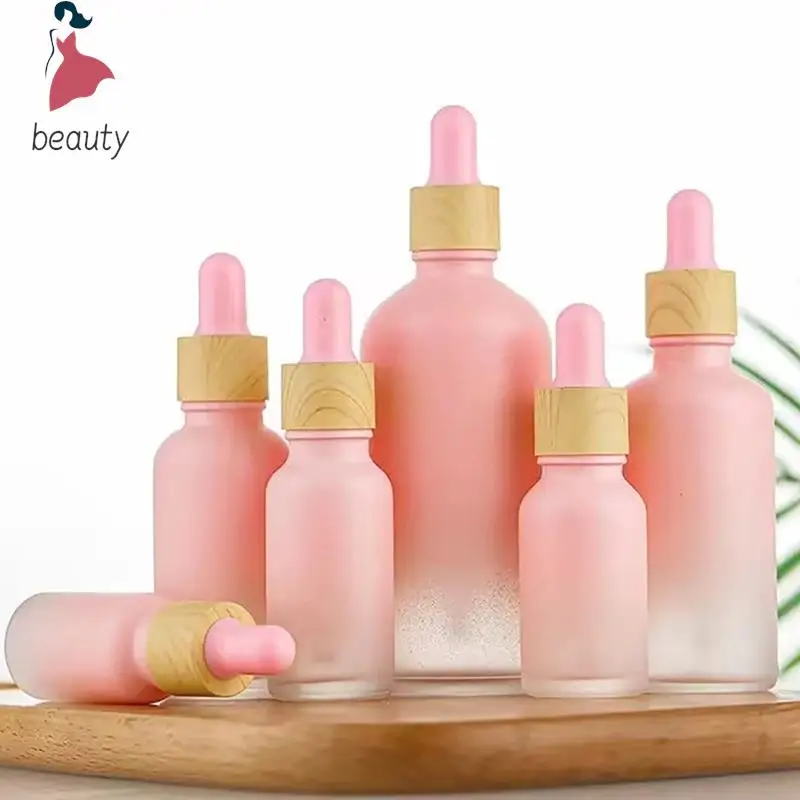 5ML-20ML reagente collirio flacone in vetro rosa flacone per Pipette liquido per aromaterapia flacone riutilizzabile per essenza cosmetica da viaggio