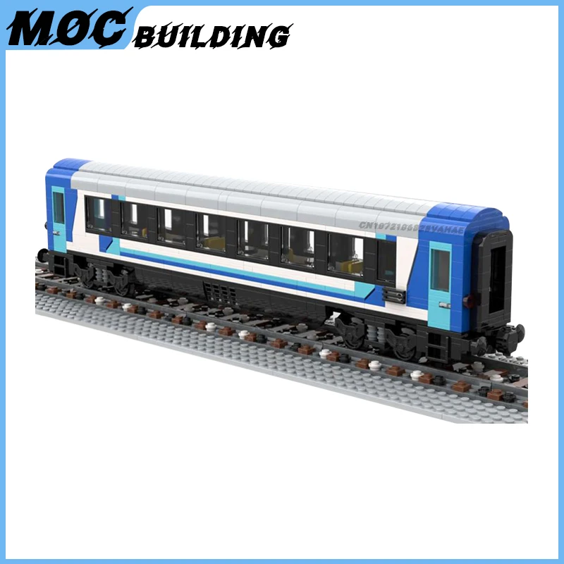 MOC City High-Tech Transport Vehicle German Airport Express Train Model Building Blocks Hungaria Wagon DIY Bricks Xmas Toys Gift