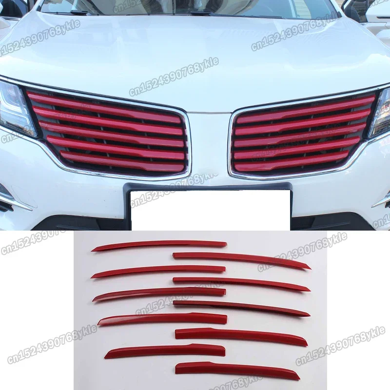 carbon fiber car front grille net trims for lincoln mkc 2014 2015 2016 2017 2018 2019 accessories auto decoration styling