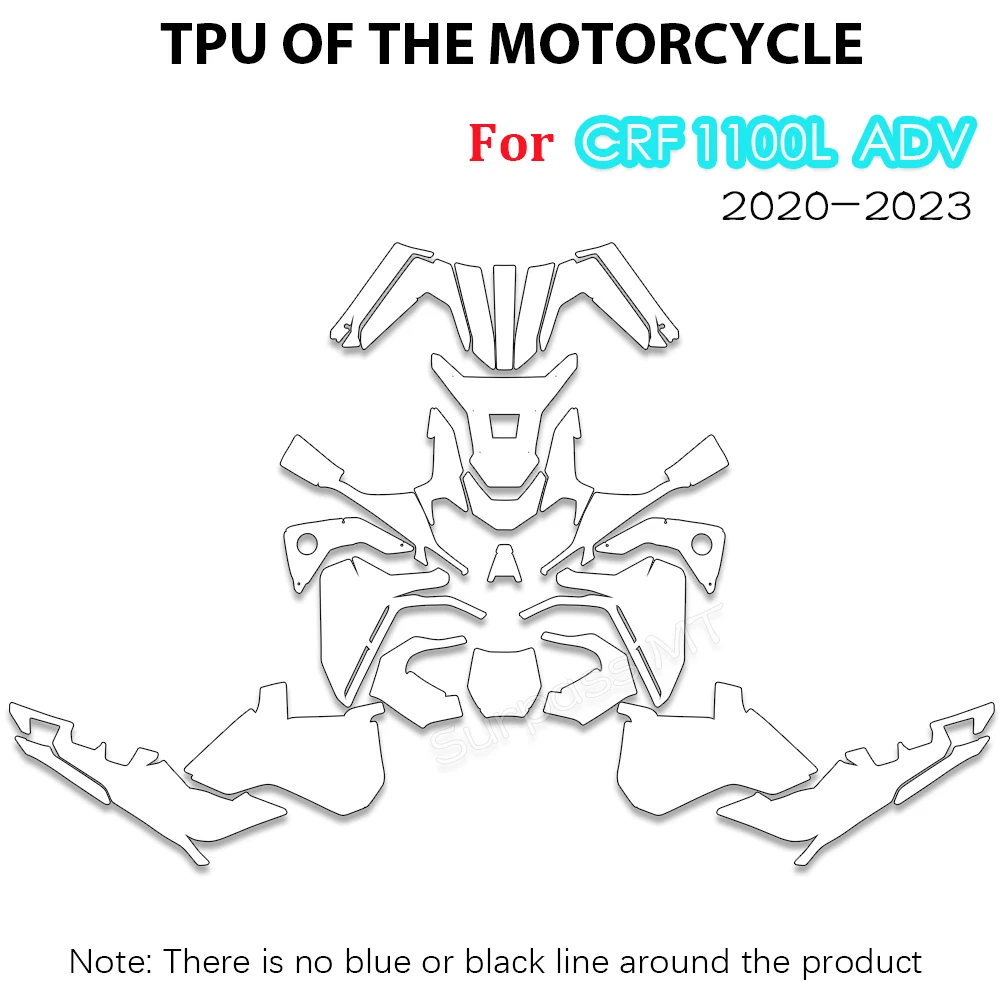 혼다 CRF1100L ADV PPF 투명 보호 필름 보호 키트 혼다 CRF 1100 L 어드벤처 TPU 오토바이 스티커 용 페인트