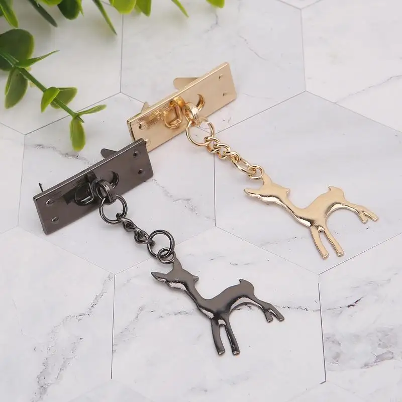 K3KD Deer Pendant Metal Decoration for DIY Handbag Craft Cofty Bag Hardware