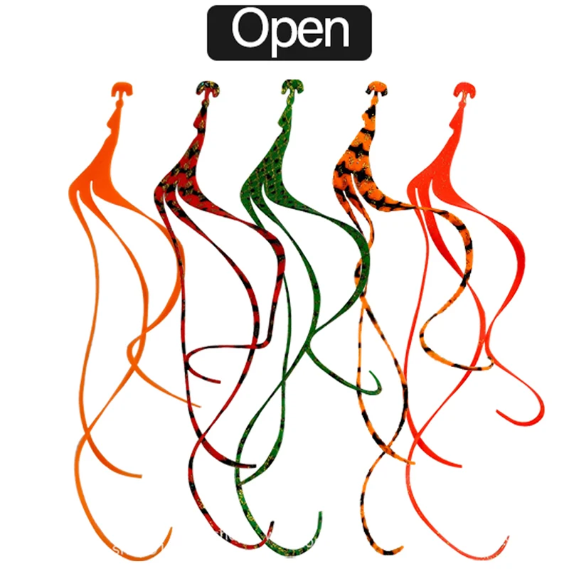 15CM Silicone Spiral Skirts Fork Tail Spinnerbait Ribbon Buzzbait Rubber Jig DIY Fishing Lure Accessories Fly Tying Squid Skirts - view 3