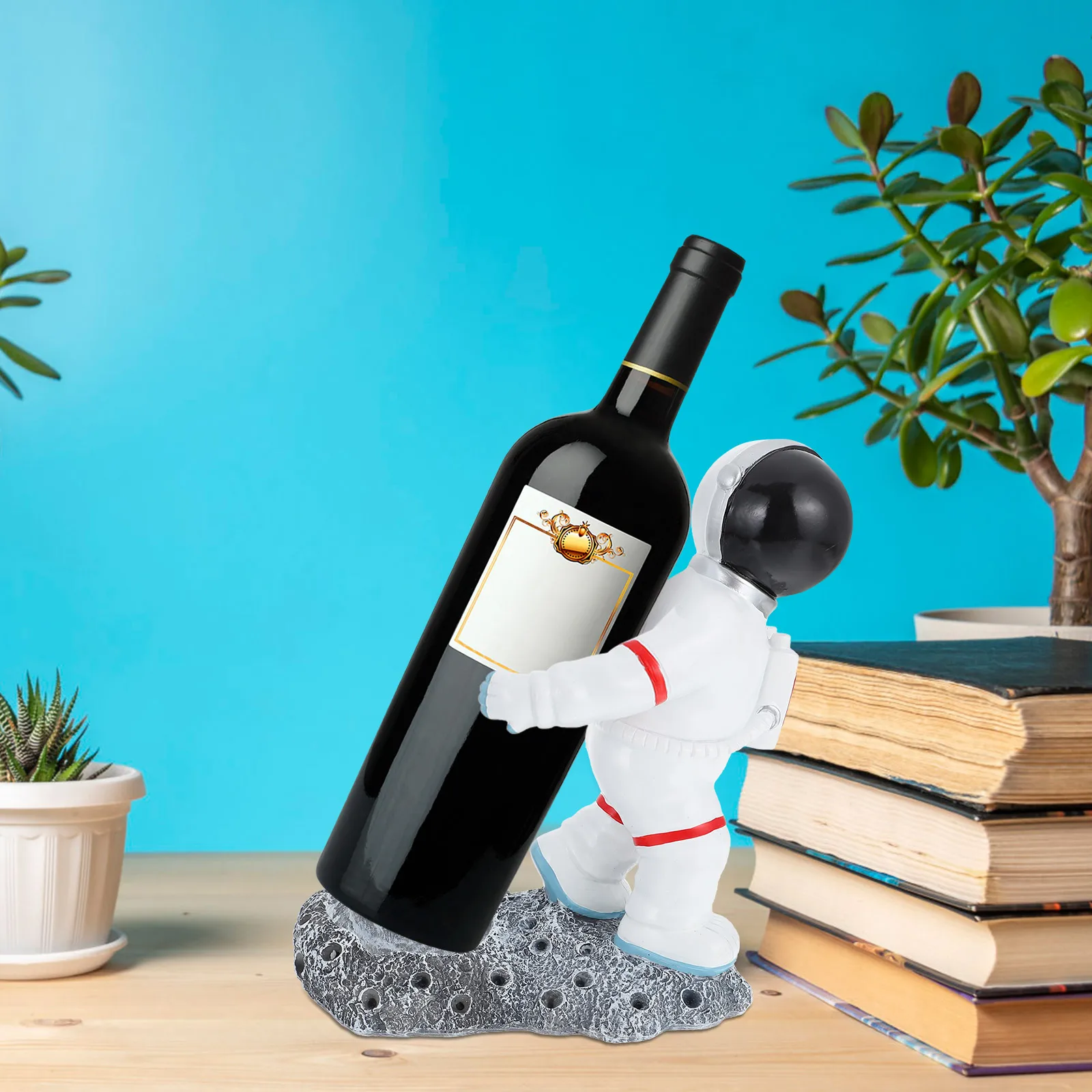 

Астронавт, смола, стойка для красного вина, органайзер, полка для хранения для дома, ресторана, бара, винный держатель, подставка