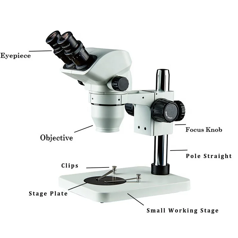 10X-120X التفتيش البحوث مجهر مجهر ستيريو التكبير لإصلاح ثنائي الفينيل متعدد الكلور والهاتف