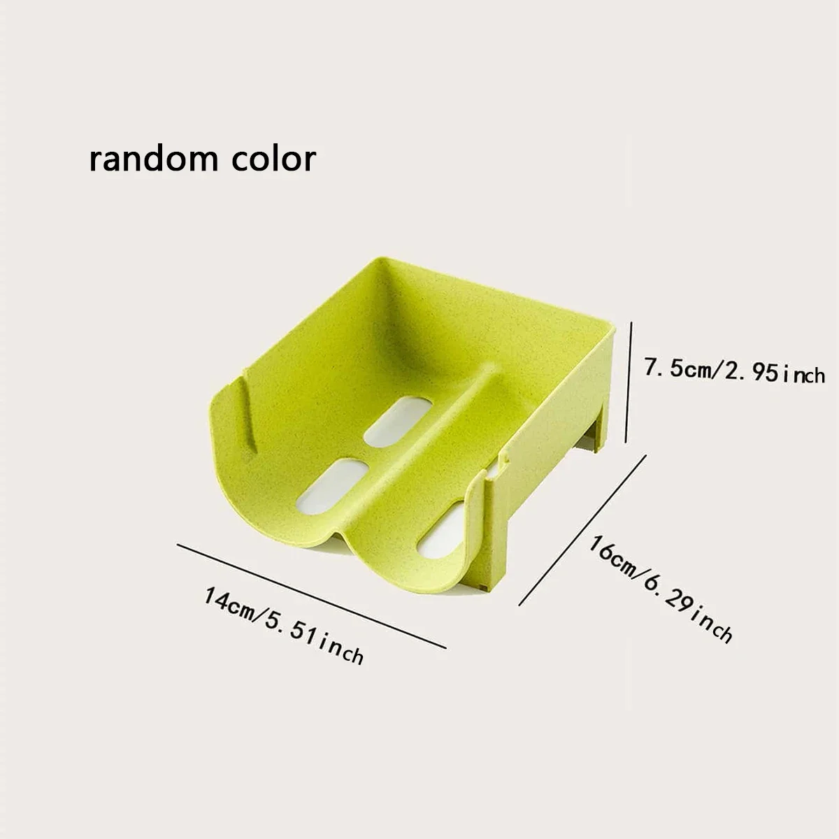 3pcs- Wheat straw refrigerator storage rack, beer beverage stacking storage box, random color