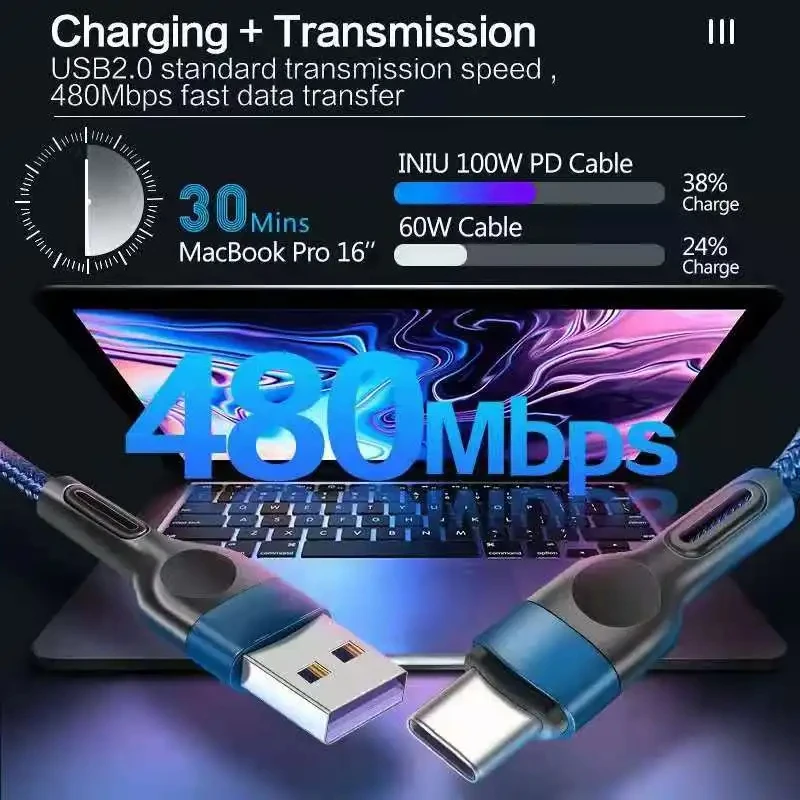 شاحن سريع أصلي كابل usb الصغير لسامسونج غالاكسي s7 شاومي ريدمي 9a 6 7a نوت 5 6 6 برو سامسونج ، 1/2/3 م