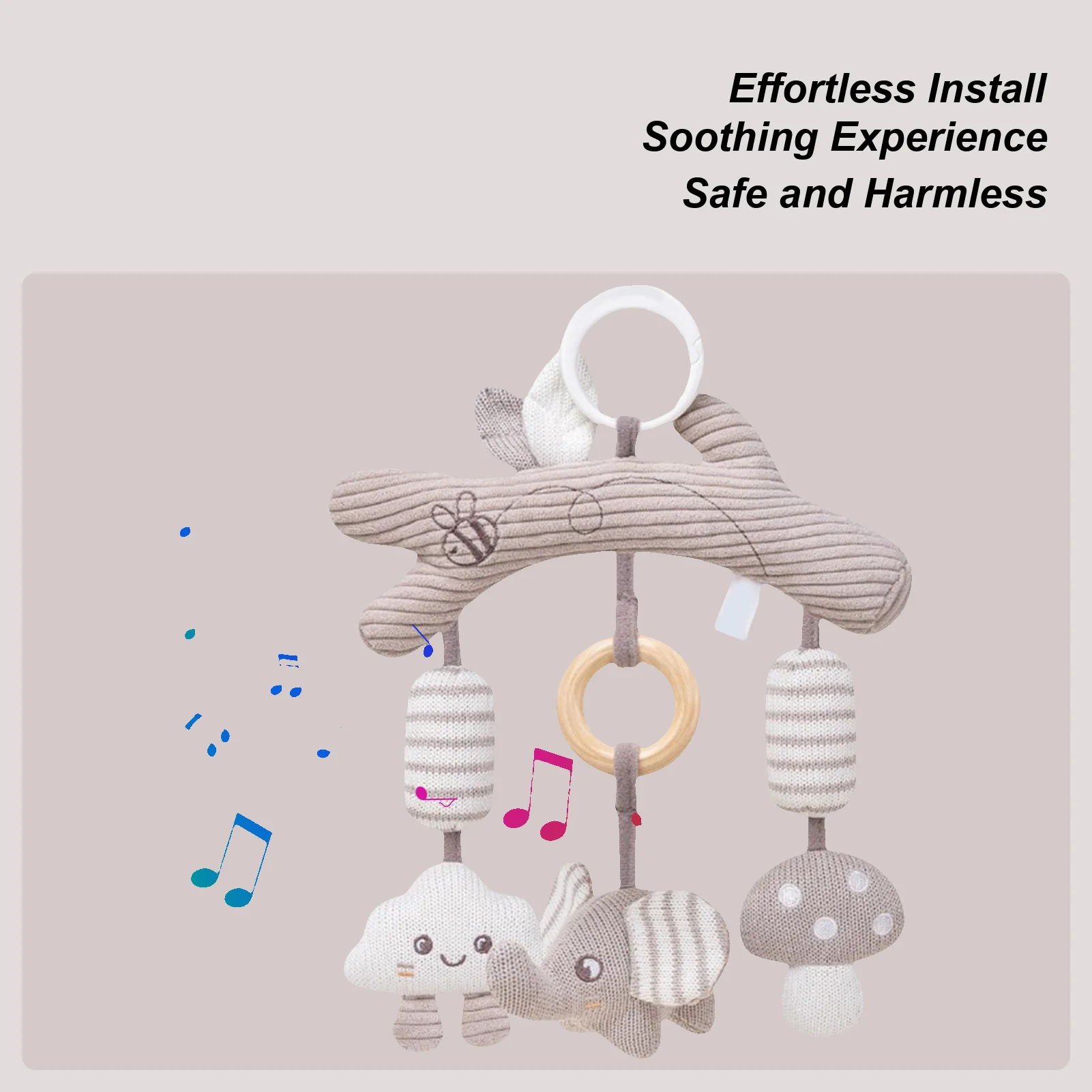 

Baby Car Seat Toy Sensory Stroller Toys Hangable Wind Chime Learning Activities For Boys Girls Cot Crib Outdoor Park Travel