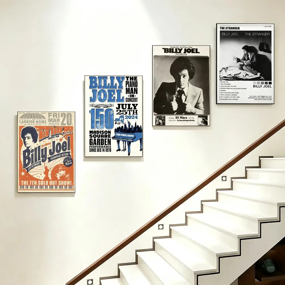 music Billy Joel Poster Poster HD  Printing Soothing and Cream Style Home Decor for the Living Room cafes Gift Giving