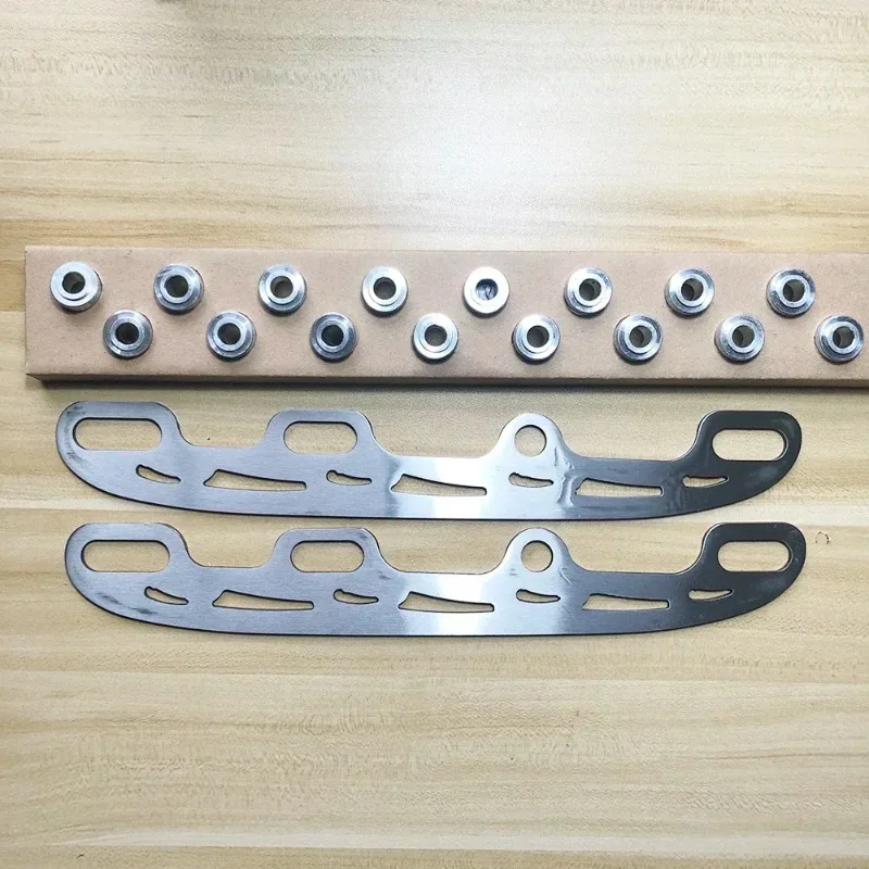 شفرات هوكي الجليد مع شفرات هوكي الجليد قابلة للتبديل للبالغين والأطفال زلاجات دوارة من الفولاذ المقاوم للصدأ ملحقات التزلج على الجليد