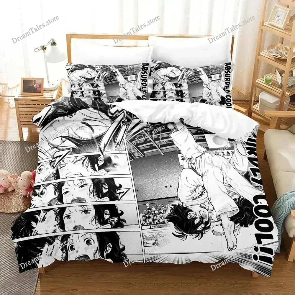 3D Anime Ippon Again Bedding Set Duvet Cover Bed Set Quilt Cover Pillowcase Comforter King Queen Size Boys Adult Bedding Set