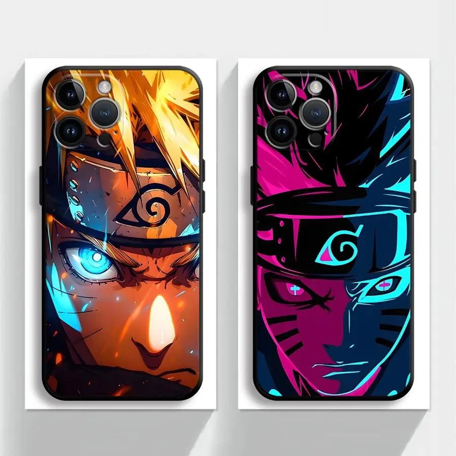 Cool Uzumaki Boruto funda para iPhone 15 16 14 Plus 7 8 17Air 13 12 11 17 Pro Max XR XS Max cubierta de teléfono suave negra