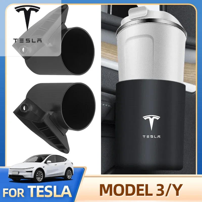 

For Tesla Model Y Model 3 Door Cup Holder Cross-border Cup Holder Storage Tesla Modification Accessories Wholesale Car Sticker