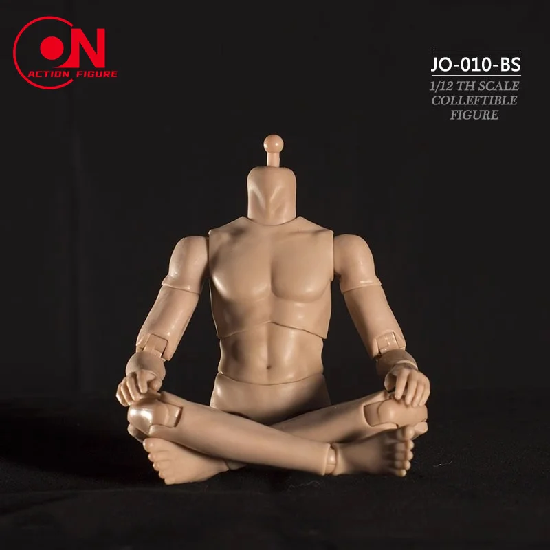 JO-010 1/12 ذكر فائق المرونة شبه مغلف للجسم المشترك الجندي Suntan الجلد العادي مفصلية 6 ''دمى شخصيات الحركة #4