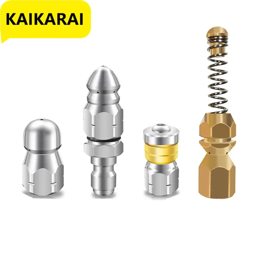 Esgoto Jet Bico Kit Esgoto Jetter Lavadora de Pressão Dreno Limpeza Ferramenta Tubo Sistema Quick Connect Aço Inoxidável