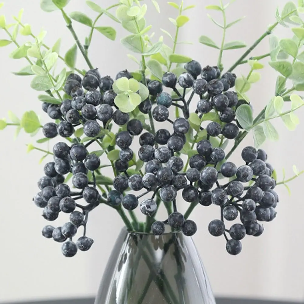 Party Supplies Lifelike Artificial Berry Branches Handmade DIY Fruits Branches Elegant Fake Plants Home Wedding Decoration