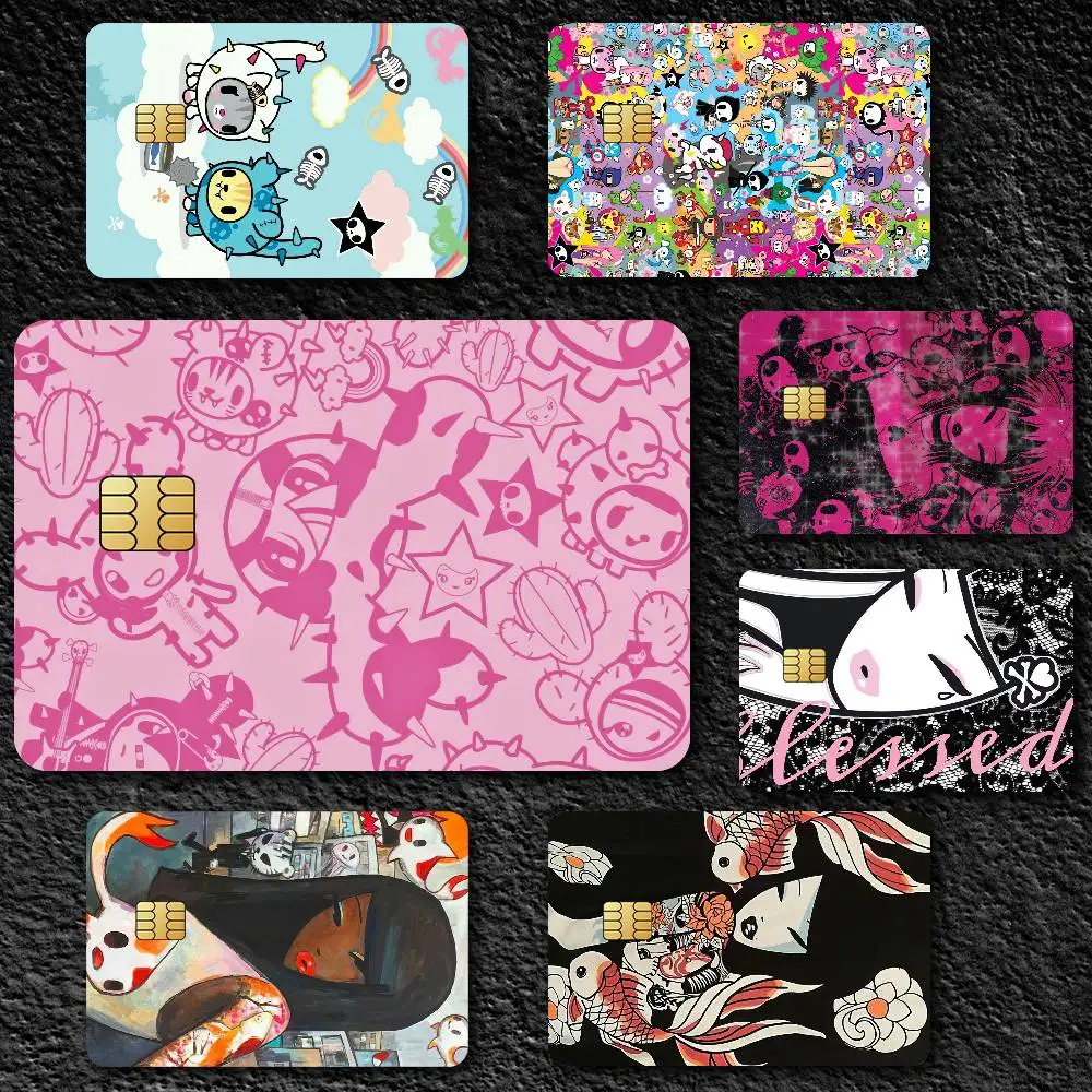 Cute T-Tokidoki Credit Card Skin Stickers for Bank Card Bus Metro Card Sticker Waterproof Gift