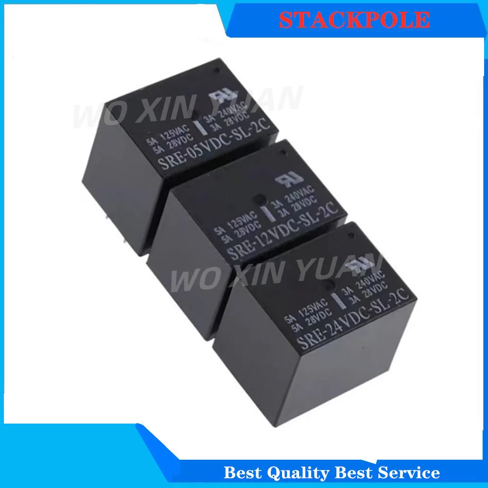 

5pcs Relay SRE-05VDC-SL-2C SRE-12VDC-SL-2C SRE-24VDC-SL-2C 5V 12V 24V 3A 240VAC 8PIN Relays Relais