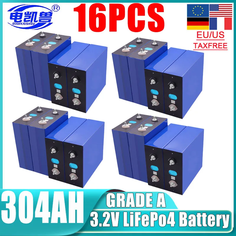 

16pcs new 280Ah 320Ah 230Ah 150Ah 105ah Lifepo4 battery 3.2V 48V Class A solar storage rechargeable battery EU/US tax exempt