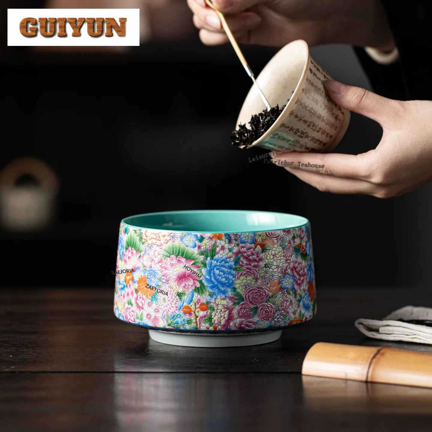 1000ml Colour Enamels Jianshui Washing Cup Bowl Writing-brush Washer Water Washing Slag Tank Tea Residue Barrel Chaxi Ornaments