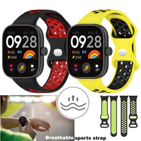 Silicone breathable watch band For Xiaomi band 9 8 Pro strap Replaceable strap For Redmi watch 5 4 strap cover accessories