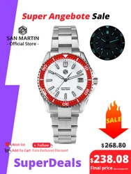 San Martin 2025 New Enamel Dial Full Luminous 39mm Dive Watch Luxury Men Watch NH35 Automatic Mechanical Waterproof 200m SN0129