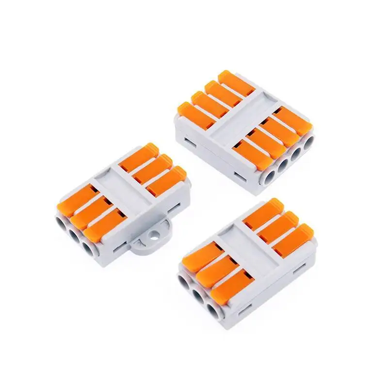 5 Stück Schnellkabelverbinder Klemmenblock Elektrischer Verbindungssplitter Werkzeug zum Crimpen Zwei Ein- und Ausgänge 6 Quadratmeter hoch – Detail 3