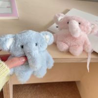 Korean Cute Fluffy Plush 3D Cartoon Elephant Earphone Case for Airpods Pro 4 3 2 1 Headset Protective Cover For Air Pods Pro 2