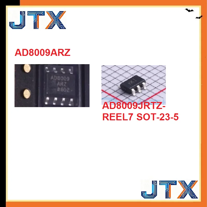 5PCS/LOT AD8009ARZ  AD8009 SOP-8 AD8009JRTZ-REEL7 HKJ SOT23-5